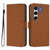 For TECNO Camon 40 Pro 4G Case Solid Color Wallet Leather Phone Cover with Strap
