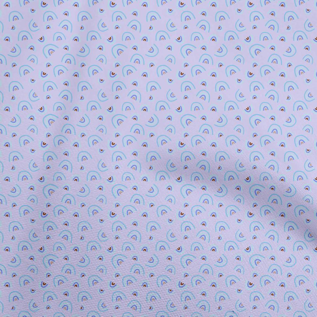 oneOone Cotton Flex Light Green Fabric Kids Rainbow Craft Projects Decor Fabric Printed By The Yard 40 Inch