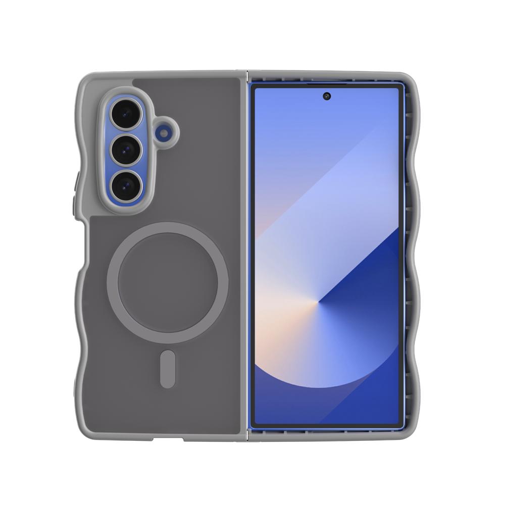 

Ударопрочный Матовый Полупрозрачный Чехол для Телефона для Samsung Galaxy Z Fold 7 6 5 4 5G Fold7 Fold6 Fold5 для Magsafe Магнитная TPU Крышка Galaxy Z Fold7 серый