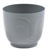 Gray plastic flower pot Atena 14.3x16.5 cm