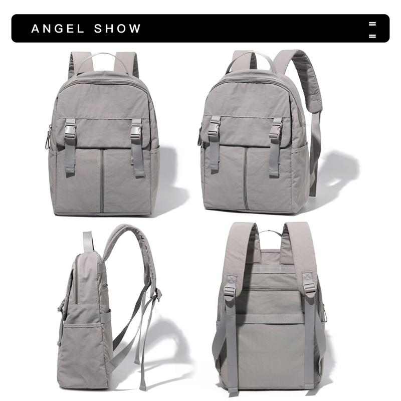 Unisex Large Capacity Backpack Outdoor Water-Repellent Backpack Solid Color Student Schoolbag