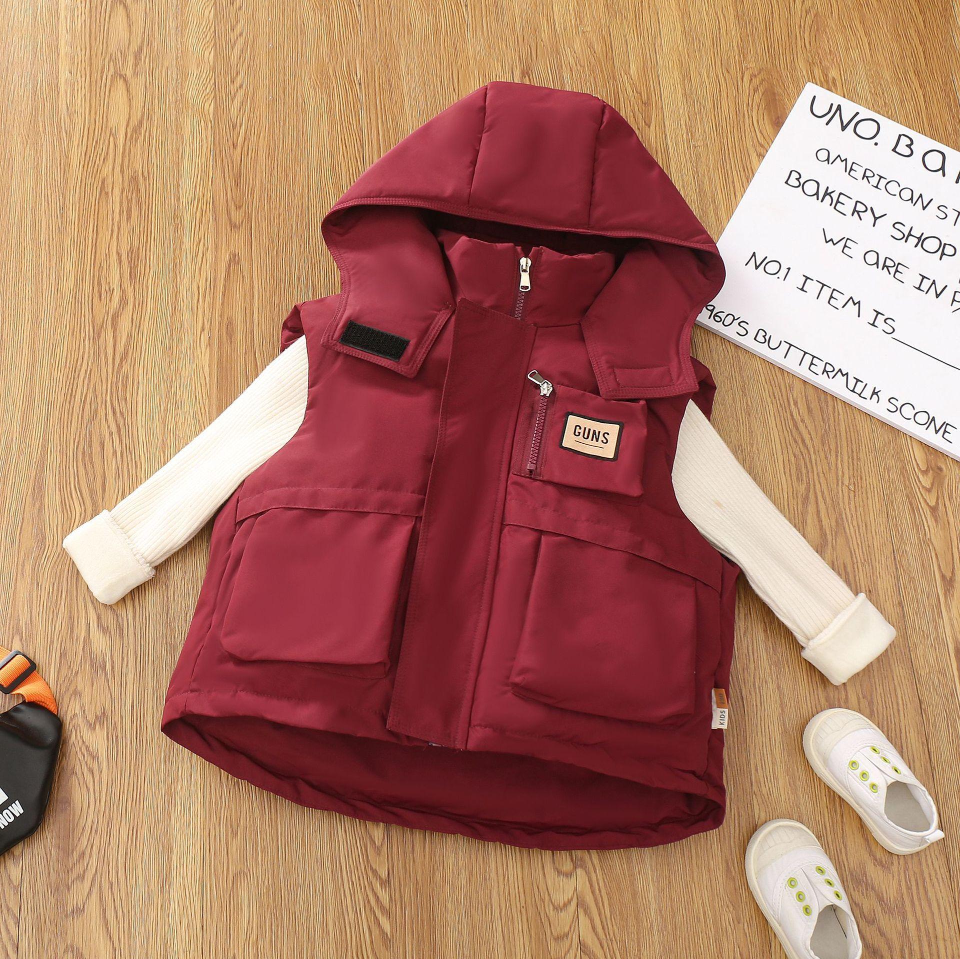 

Теплі жилети для хлопчиків та дівчаток на весну, осінь, дитячі потовщені з пухової бавовни 120cm