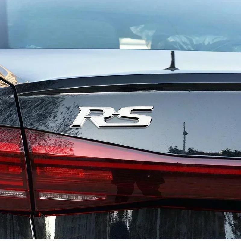1pcs 3D Metal RS Logo Car Decal Trunk Body Side Sticker Accessories