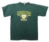 Camiseta Bordada Vintage de los 90 de EE. UU. Talla M Universidad de Oregón UO Patos Verdes