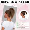 Synthetic Short Straight Claw Clip In Ponytail Extension Natural Messy Bun Hair Piece For Women Cosplay Party Use