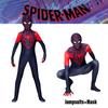 Costum Cosplay Spider-man Miles Morales Pentru Adulți Și Copii Salopetă Și Glugă din Fibră de Poliester Incluse