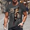 [Summer T-Shirt] Breathable Polyester Men's T-Shirt | Unique Print Design, Crew Neck, Short Sleeve, Casual Sporty Style, Summer Essential