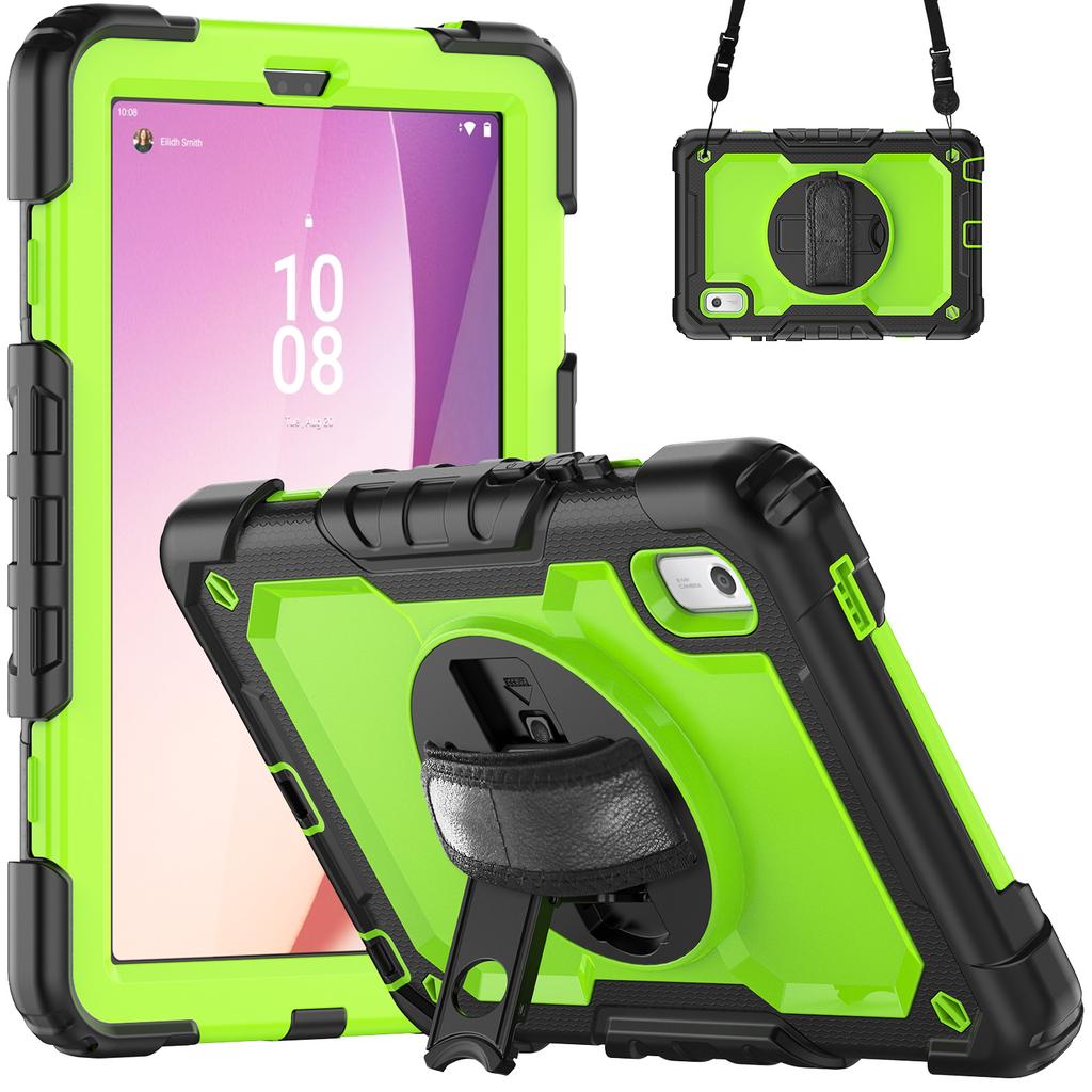 360 Rotatable Kickstand Armor Case for Lenovo M9 2023 9.0 Inch TB-310FU TB-310XU with Screen Protector Hybrid Cover Shockproof