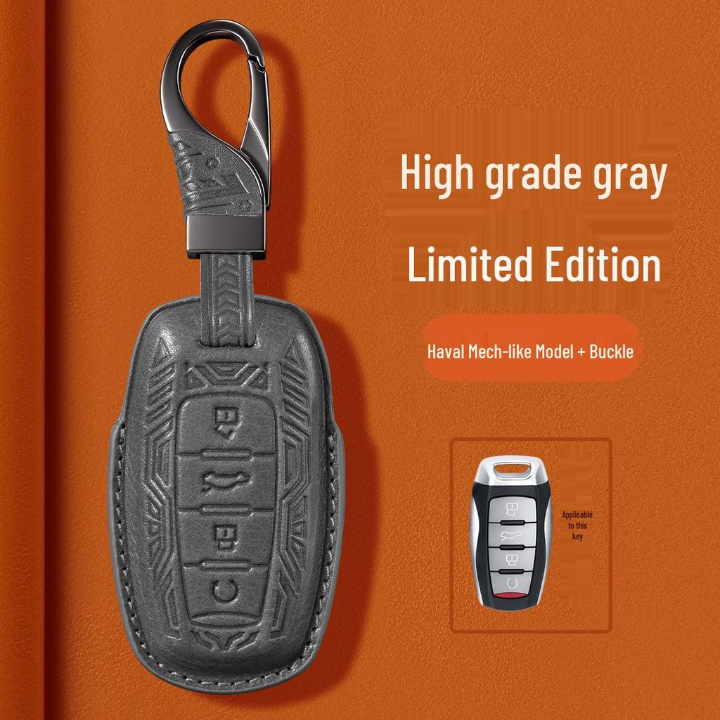 Haval Key Case: Genuine Leather Protective Shell for H6, H6s, H2, M6, H9, Red Rabbit, Big Dog, F7x Models