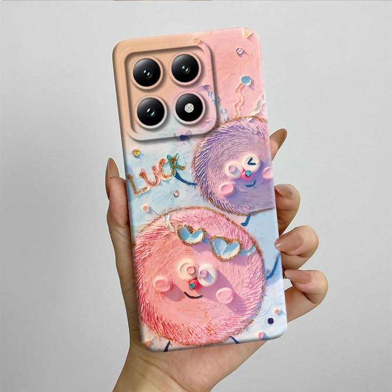 For Xiaomi 14T Pro Phone Case 14Tpro Soft Silicone TPU Sweet Painted Casing Cartoon Printed Shockproof Protective Back Cover