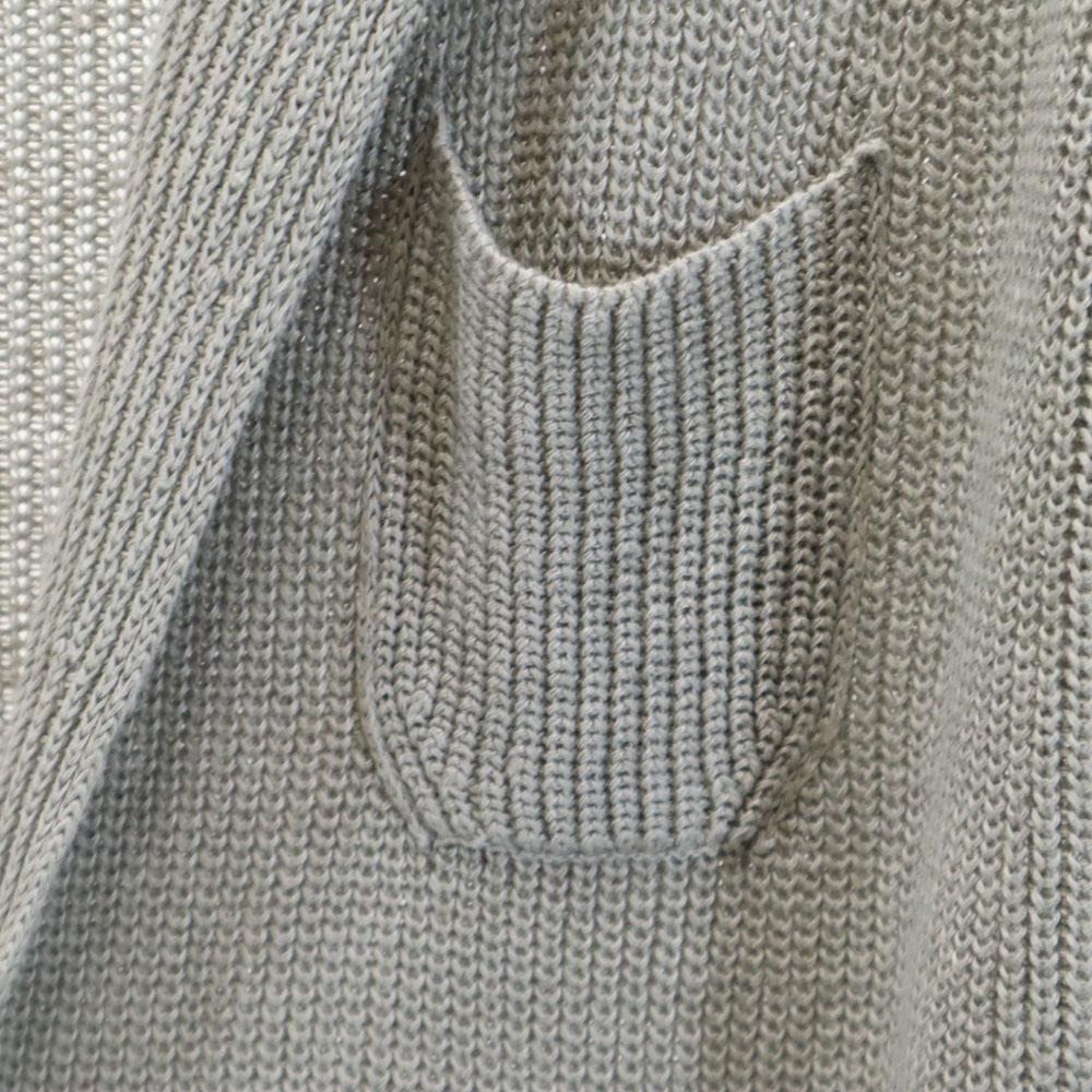 ROBERTO COLLINA Made in Italy Linen Long sleeve knit cardigan 52 gray Men's Used
