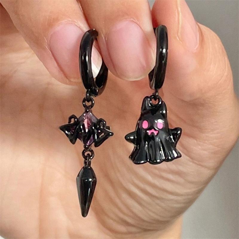 Gothic Halloween Skeleton Skull Dangle Earrings For Women Retro Punk Ghost Claws Metal Earring Girl Party Jewelry Halloween Gift