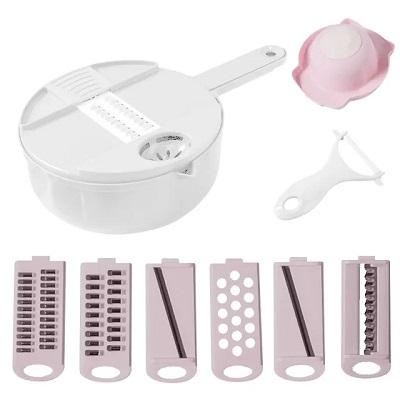 

1Pc Green/Blue/Pink Kitchen Multifunctional Salad Utensils Vegetable Chopper Carrot Potato Manual Shredder Cook Tool Bar Tool
