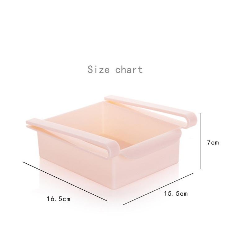 2Pcs Durable ABS Storage Rack Sliding Kitchen Refrigerator Fridge Shelf Holder Storage Box Home Supplies