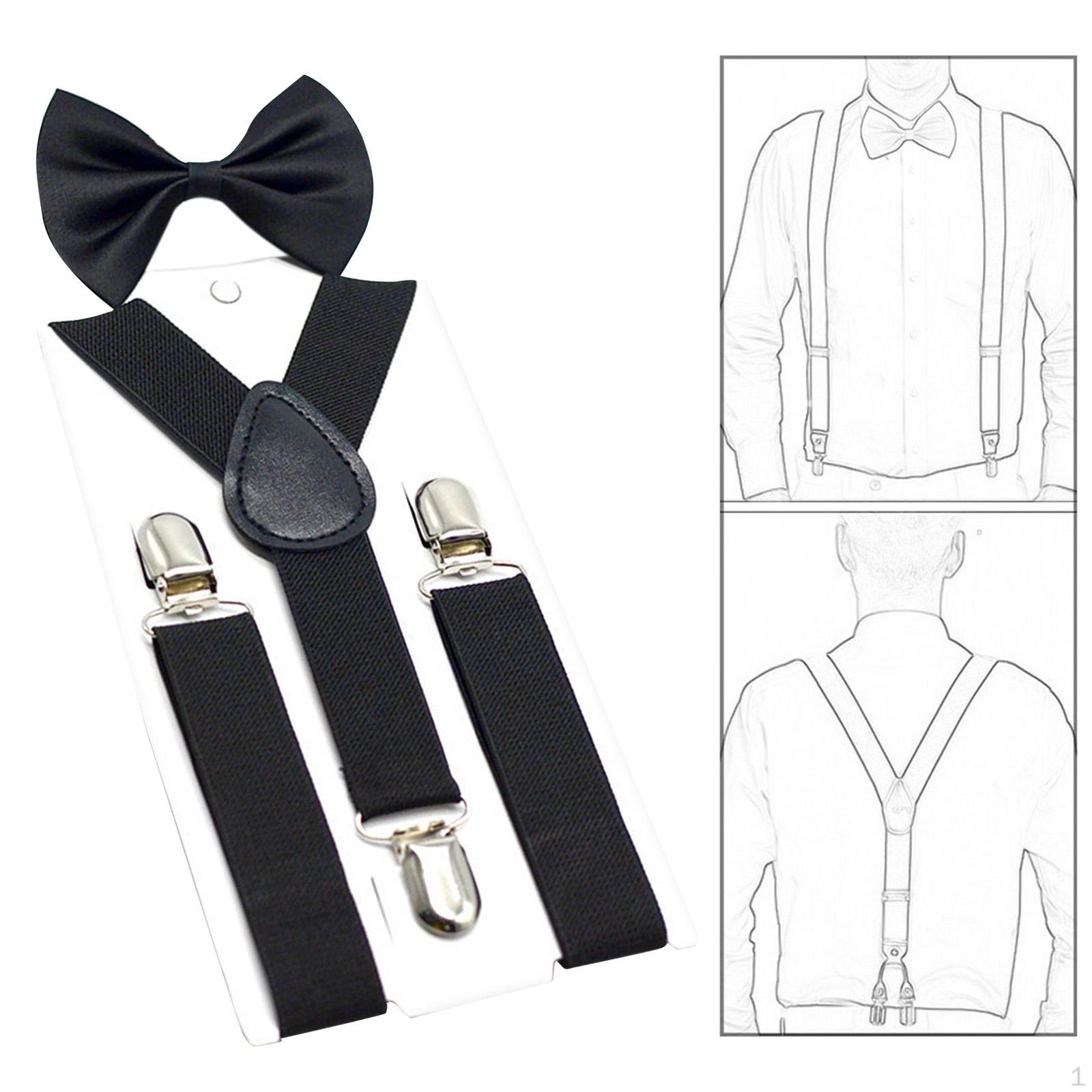 

Детские подтяжки для галстука-бабочки с 3 зажимами на спине, регулируемая поддержка для джинсов для вечеринок и торжественных мероприятий