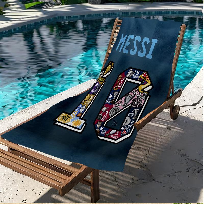 football player Print Beach Towel, Versatile Lightweight Absorbent Beach Towel for Pool Surf Yoga Bathroom, Perfect Birthday Holiday Gift
