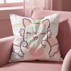 Cats & Soup Cushion Cover Multi-Scene Pillow Cover for Home & Car - Reversible, Soft & Durable for Daily Use