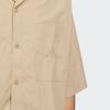 Adidas Sportswear GFX Loose Fit Button-Up Short Sleeve Shirt Men Shirts Warm-Sand JL6057