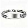 Men's Titanium Steel Cuban Bracelet: Smooth Surface, Curved Plate, European and American Style, Thick Chain, Colorfast, Available in Multiple Styles.