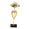 Ball Ornament Figurine Sculpture Home Collectible Birthday Metal Leaf Statue
