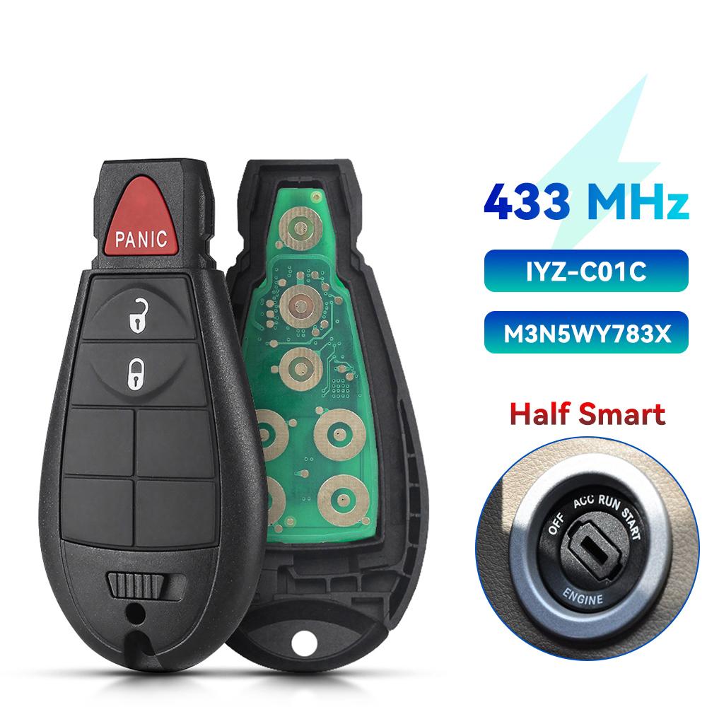 KEYYOU For Chrysler Town Country Jeep Grand Cherokee For Dodge Caliber Journey M3N5WY783X IYZ-C01C 433Mhz Remote Key 2008-2010