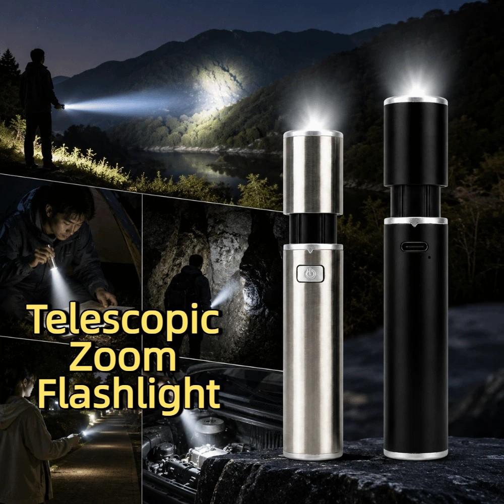 Rechargeable Strong LED Flashlight Waterproof Emergency Zoomable Lantern Handheld Torch Fishing