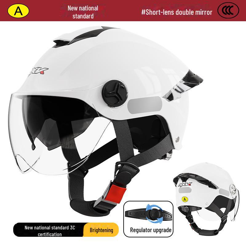 A3 New 3C Certified Electric Car Half Helmet for Men & Women - Summer Sun Protection, Universal Safety for All Seasons.