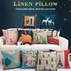 45X45Cm Linen Polyester Cushion Cover Abstract Geometric Grids Stripe Throw Pillowcase For Sofa Home Decor Pillows Case