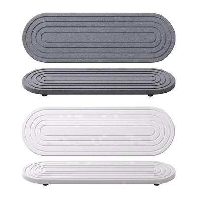 Sada 2 křemelínových podnosů pro efektivní absorpci vody Držák na mýdlo na ruce Odkapávač absorbující vlhkost Organizér na dřez Podložka