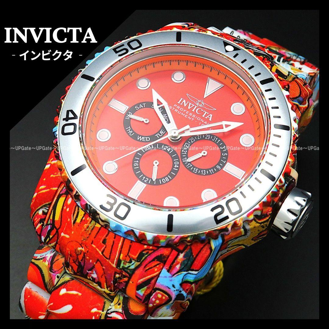 Used Excellent designGraffiti INVICTA Pro Diver 47853 Invicta Pro Diver Red