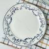 Retro Chinesischer Stil Speiseteller Blaue Blumen Haushalt Exquisite Frühstücksteller High End Nachmittagstee Dessert Snacks Teller