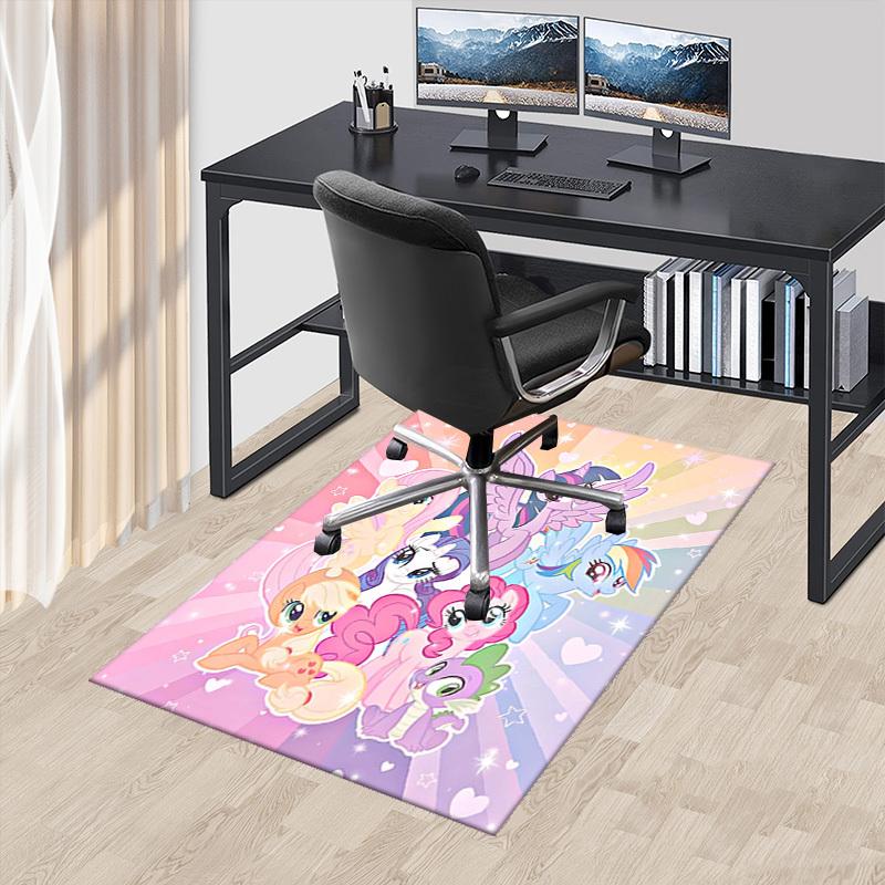 

1pc My Little Pony Friendship is Magic Chair Mat - Anime Cartoon Design, Non-Slip Carpet for Office Chairs, Suitable for Home Decor, Living Room, Bedr 60cm by 90cm