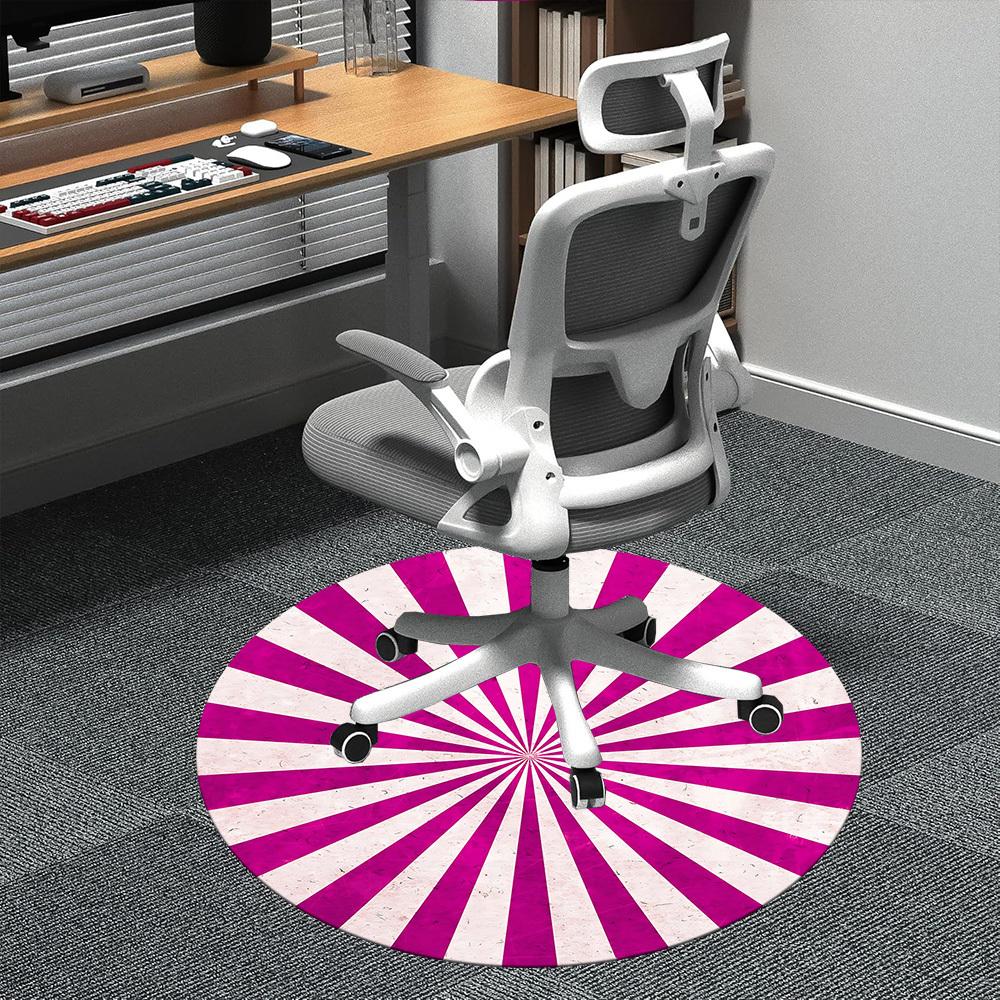 1pc Sunburst Pattern Office Round Area Rug, Indoor Mat Suitable ForOffice, Under Office Chairs Bedroom Living Room Home Decor D017