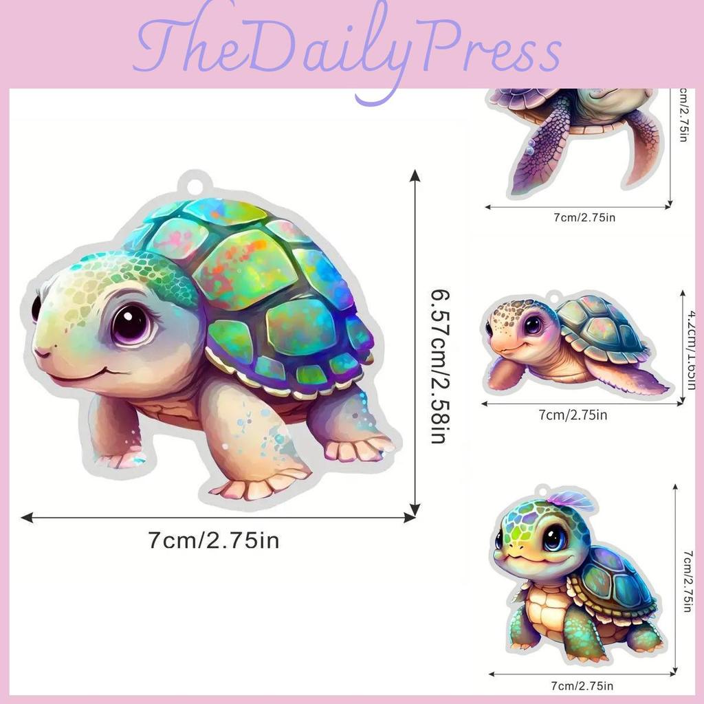 Colorful Acrylic Car Hanging Decor Cute Cartoon Style Home Decoration Accessories