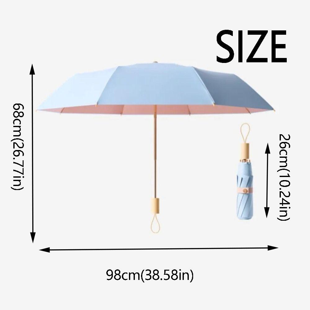 UV Protection Color Glue Umbrella Thickened All-weather Rain or Shine Folding Umbrella UPF 50+ Lightweight Travel Rain Umbrella