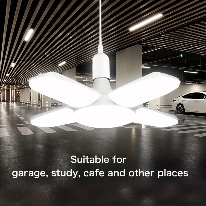 E27 Fan Shape Foldable 40LEDs Bulb AC220V/110V Deformation for Home Ceiling Lights Warehouse and Garage White Light 6500K Bulb
