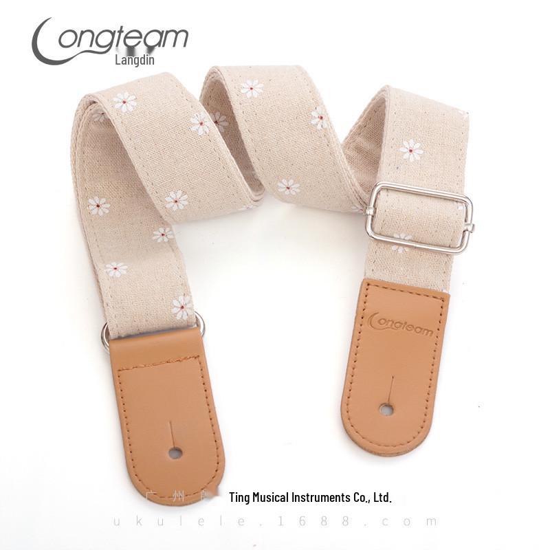 Langting Personalized Cotton & Linen Cross-Body Ukulele Shoulder Strap