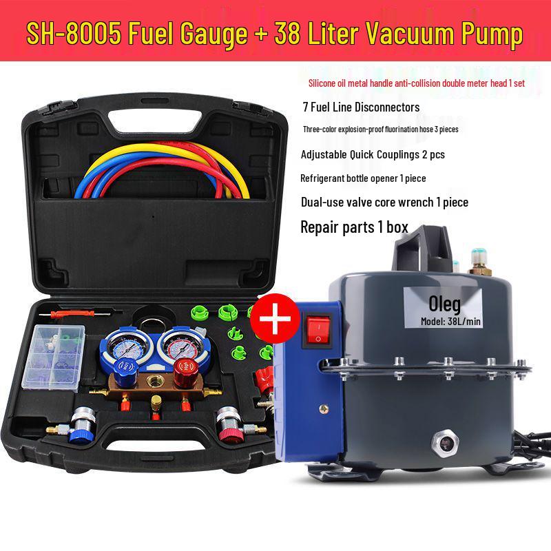 Dual-Use Automotive A/C Vacuum Pump for Evacuation, Pressurization & Leak Detection