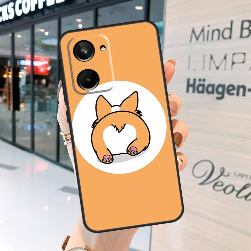 Cartoon Corgi Case For Realme 15 Pro 14 13 11 12 Pro Plus GT7 GT6 C55 C51 C53 C35 C33 C61 C65 C67 C71 C75