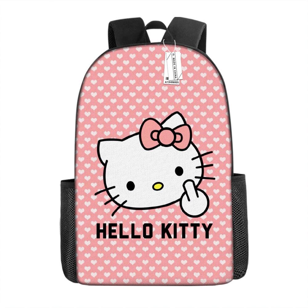 Hello Kitty Cartoon Backpack Ello Kitty Schoolbag Digital Printing Backpack