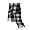 European and American men's plaid scarf autumn and winter warm scarf simple black and white trend British style imitation cashmere shawl wholesale
