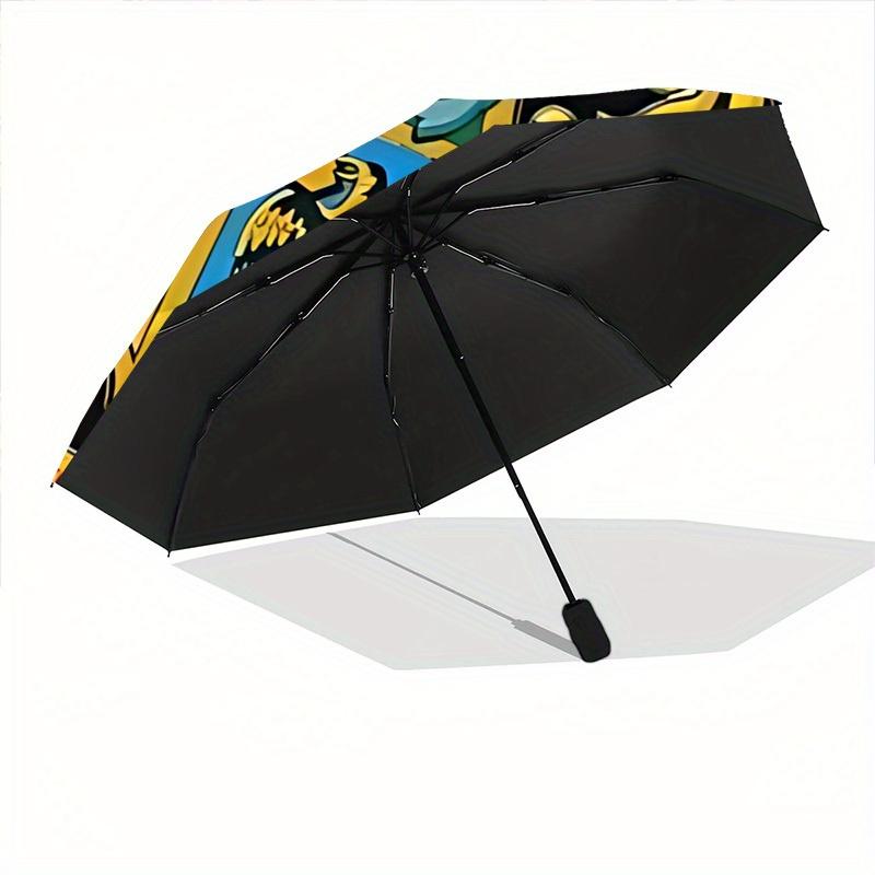 1pc Hogwarts Crest Harry Potter Automatic Umbrella - Foldable with 8 Iron Ribs, Portable for Outdoor, Gift, Outdoor Umbrell, Playful Accessory127