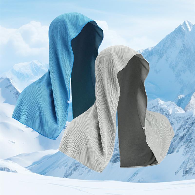 1pc Cooling Hooded Towel For Men& Women, UV Protection Quick Drying Absorbent Towels For Camping Workout Cycling, Golf, Running
