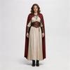 Mittelalterlicher Baumwoll- und Leinenumhang, Halloween-Zauberer Hobbit Magier Elf Cosplay Umhang Cosplay