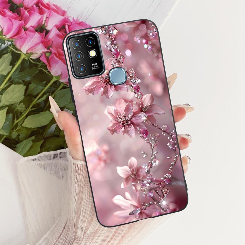 Case For Infinix Hot 10 Cover Aesthetic Cute Cat Fashion Funny Painted Bumper For Infinix Hot10 X682B X682C Casing