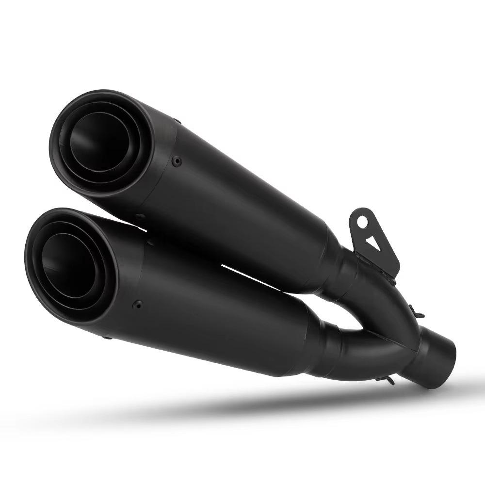 

Dual Outlet Exhaust Muffler for CBR650, S1000RR, Sai600, MT09, CB400