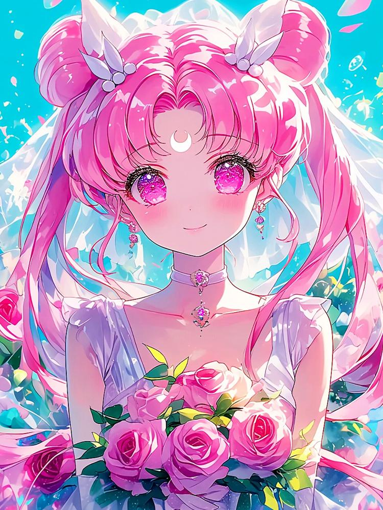 5D Full Square Drill Diamond Painting Beautiful Cartoon Girl Diamond Mosaic Embroidery DIY Doll Home Decor Gift 2024 New Series