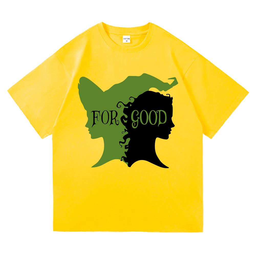 

Злая Перемена к Лучшему Футболка Горячая Мода Мужская Харадзюку Эстетика Эльфаба Глинда Футболка Унисекс Высококачественные Хлопковые Футболки 4XL