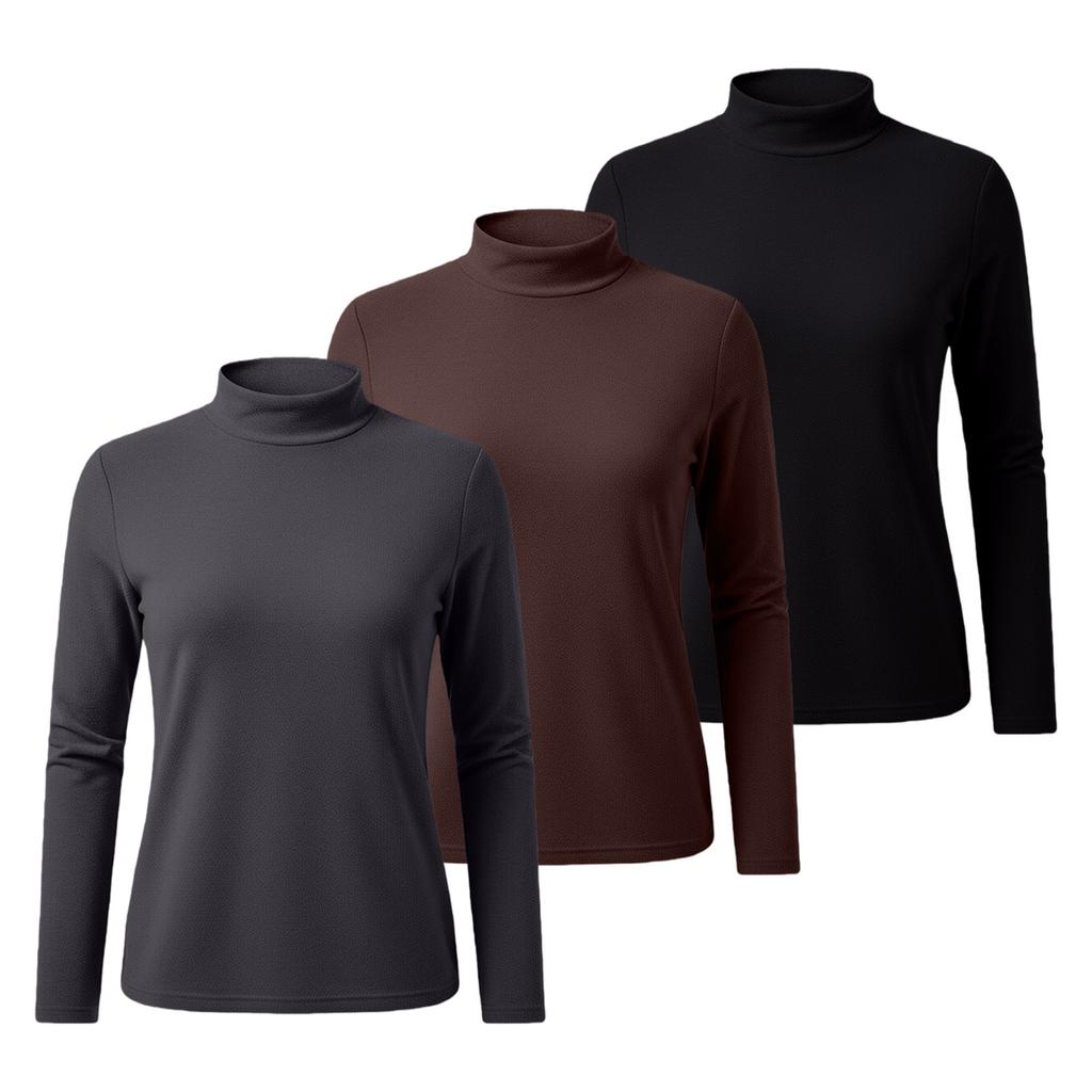 Women's Winter German Velvet Long Sleeve T-shirt Warm Bottom  Top