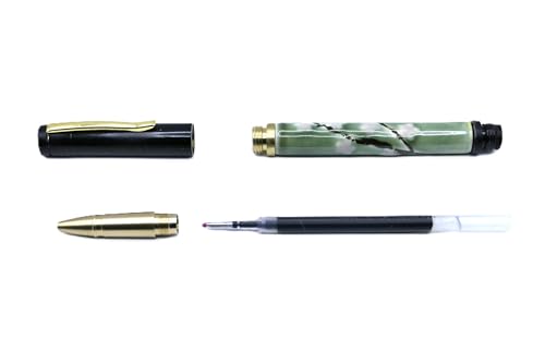 Kiyoteru Craft Porcelain Cap-Style Ballpoint Pen, Cherry Blossom Design, Oribe Color, CLJ_TBP_205